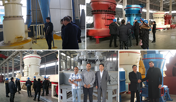 通礦客戶在廠區參觀雷蒙磨粉機